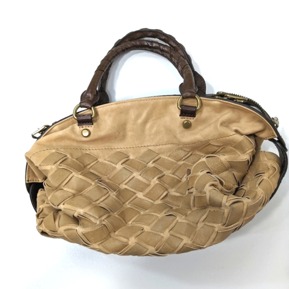 Joy Gryson Woven Leather Hobo Brown / Tan Bag